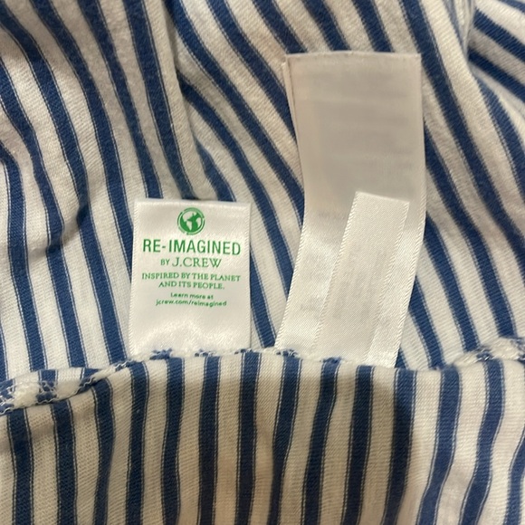 J Crew 100% cotton blue striped polo size large tall - Picture 5 of 5